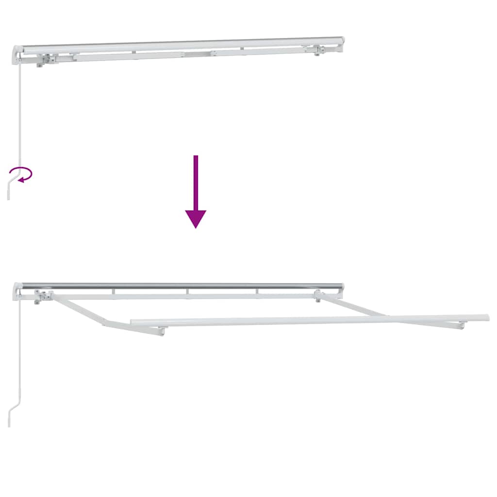 Retractable Awning Red and White 500 X 300 X 165 Cm