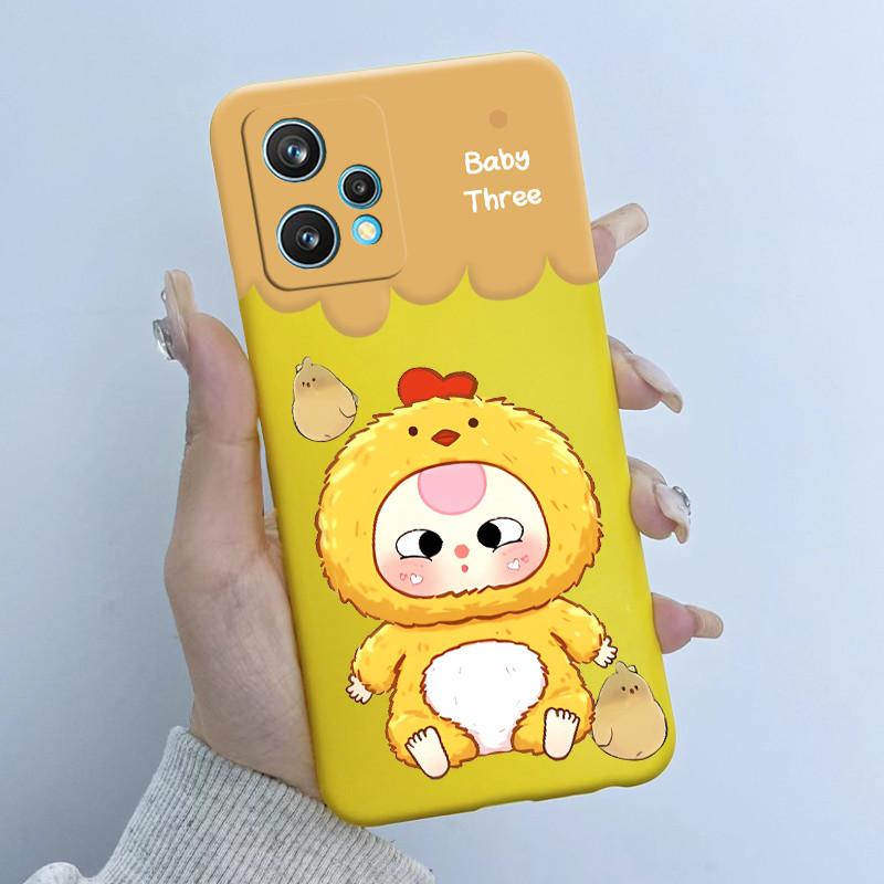 For Realme 9 Pro Plus Phone Case RMX3392 RMX3393 Flower Girl Design Soft Silicone TPU Back Housing For Realme9 4G RMX3521 Covers