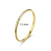 1-2mm Thin Stackable Ring for Women Stainless Steel Gold Plated Plain Wedding Band Comfortable Fit Size 5-10# Fashion Jewelry