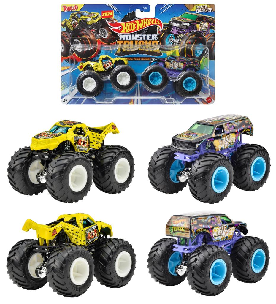 Hot Wheels Monster Truck 2 Pack Assorted 2 X 8 Sets Box Sale Vehicle Toy Mini Car for Ages 3 and Up 164 986P-FYJ64