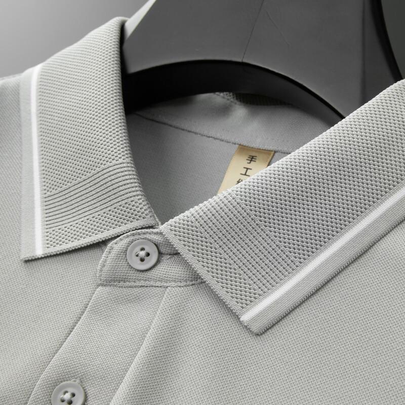 Men's Plus Size Business Casual Short Sleeve Polo Shirt