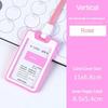 Colorful Waterproof Card Holder Employee ID Case with Lanyard Double Side Simple Bus Case Badge Holder Credit Card Sleeve Purse