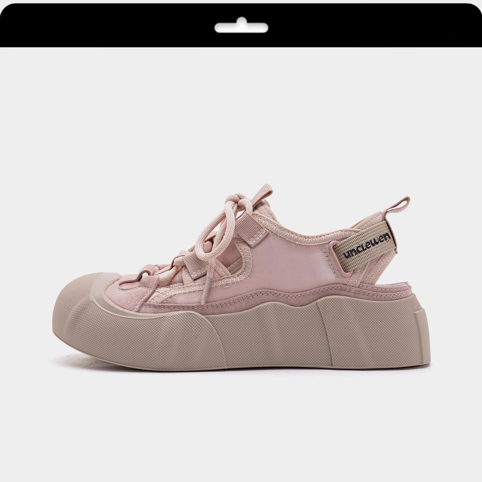 

Gu Yunshu Peach Fairy~ Summer new thick-soled ugly cute breathable hollow casual versatile board shoes women s sandals children 40 рожевий