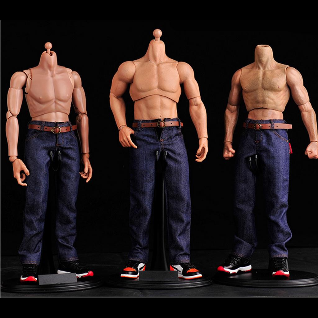 2 Pieces 1/6 Scale Male Classic Denim Jeans Pants for 12'' Action Figure Toy