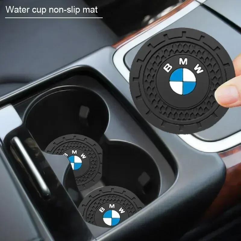 CCN1 X4 X5 X6 For BMW Silica Gel Car Coaster Water Cup2pcs Silicone Car Water Cup Holder Coaster Anti Slip Pad Mat For BMW X5 X4 X6 X