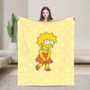Simpsonsed Cartoon  Blanket Velvet Autumn/Winter   Multifunction Warm Throw Blanket For Bed Couch Bedding Throws