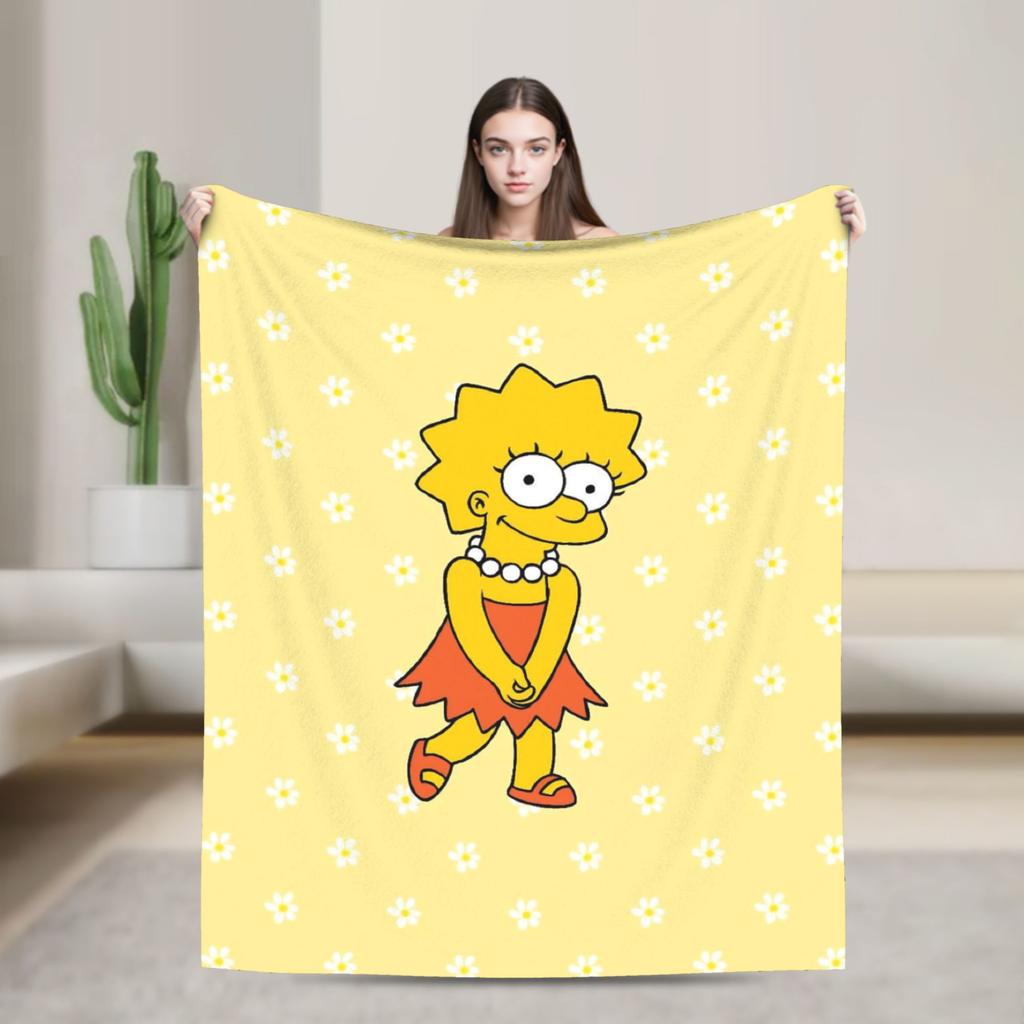 Simpsonsed Cartoon Blanket Velvet Autumn/Winter Multifunction Warm Throw Blanket For Bed Couch Bedding Throws