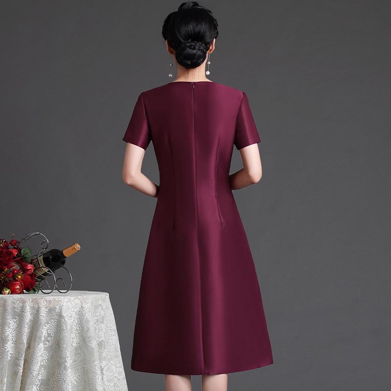 L10486 Spring High-End Plus Size Mother of the Bride A-Line Slimming Dress