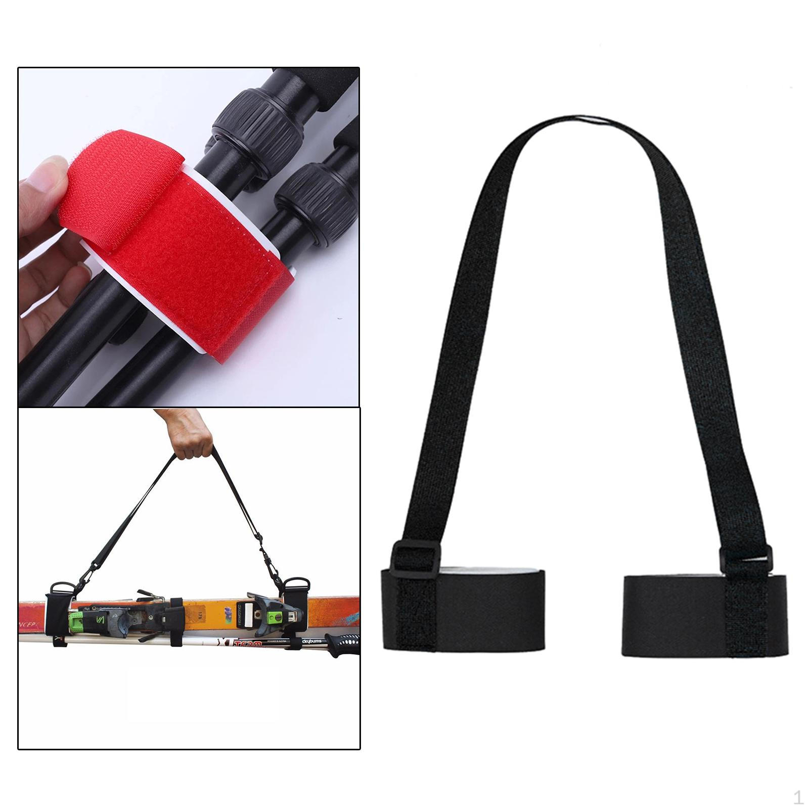 

Прочные лыжные ремни, застежки-ленты, ремень для ботинка на ручке, легкая транспортировка, мягкий держатель Black