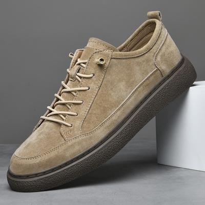 2025 Couro Genuíno Corte Baixo Tênis de Plataforma Masculino Loafers de Skate Masculino Tênis Esportivo Casual Masculino Flats com Cadarço Sapatos de Skate Masculino