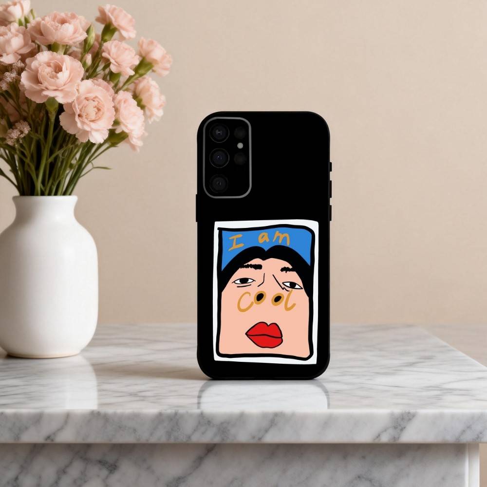 Funny I Am C-Cool Pattern Phone Case For Samsung S25,24,23,22,30,21,10,9,Ultra,Plus,Lite,FE,4,5 G Soft Black Case
