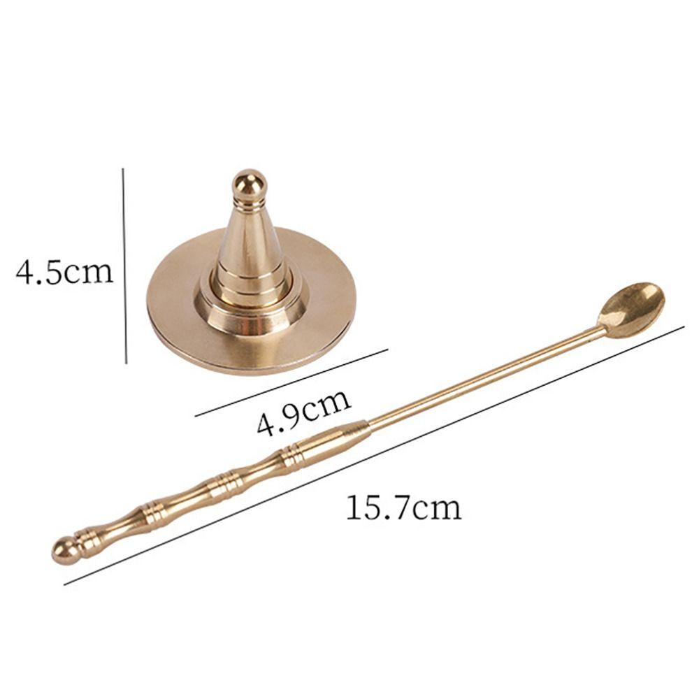 DIY Incense Cones Incense Burner Chinese Ancient Style Retro Brass Censer Gift Fragrant Spoon