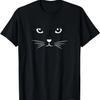 Cute Black Cat Face Kitten Cats Lovers T-Shirt