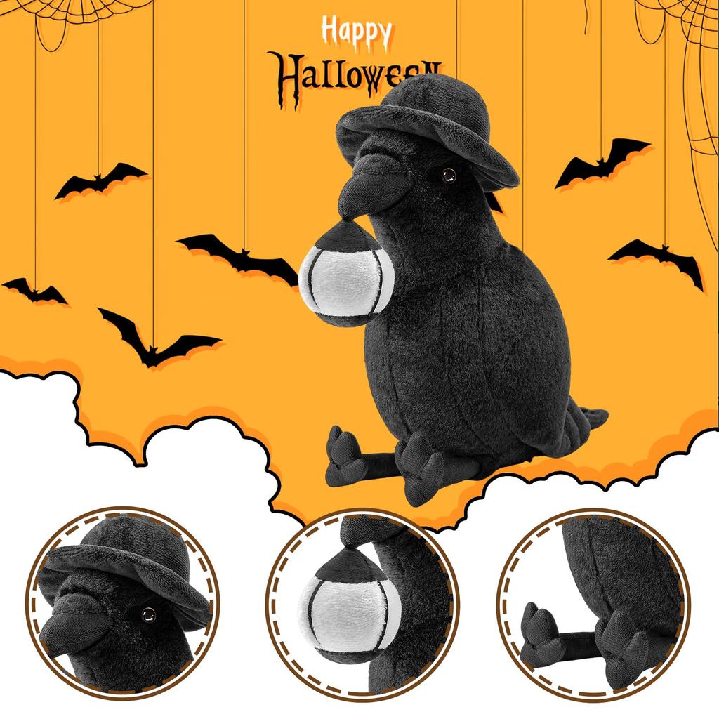 ZHONGXIN MADE Crow Plush Toy Realistic Cute Crow Standing Soft Bird Animal Doll Hugging Pillow Black Pillow Shop Co-sleeping Decor…