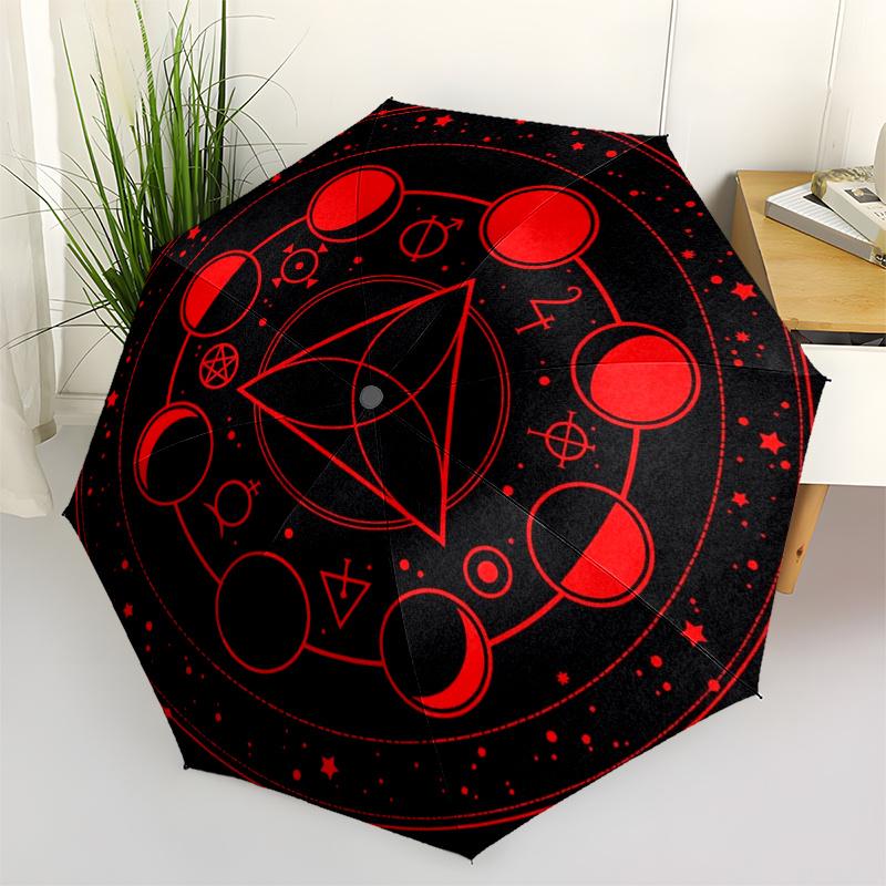 

Red Lunar Magic Symbol Tapestry - Mystic Celestial Design Wall Hanging Umbrella, Christmas Gift Y388