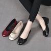 Single shoes women's shallow mouth flat shoes spring new low heel round head leather shoes spring and autumn soft leather women's shoes Doudou shoes