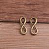 Infinity Connector Charm for DIY Braided Bracelets, 23*8mm Zinc Alloy, 3 Colors