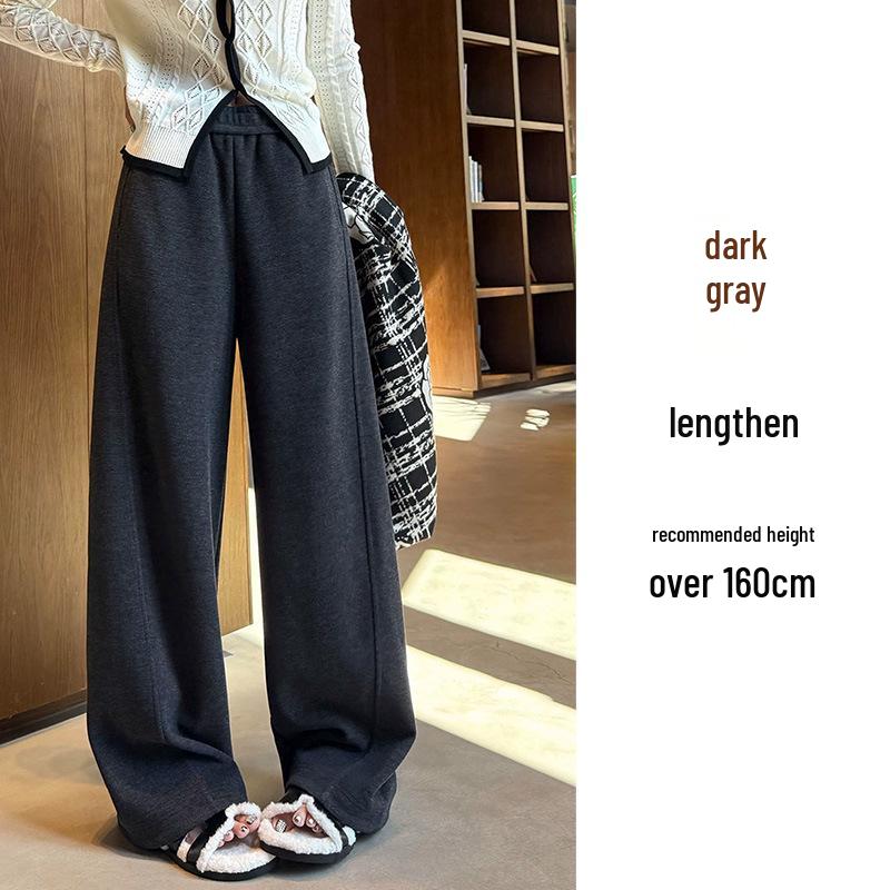 Women s White Wide-Leg Pants - Autumn/Winter 2025 Loose Slimming Sweatpants 2XL
