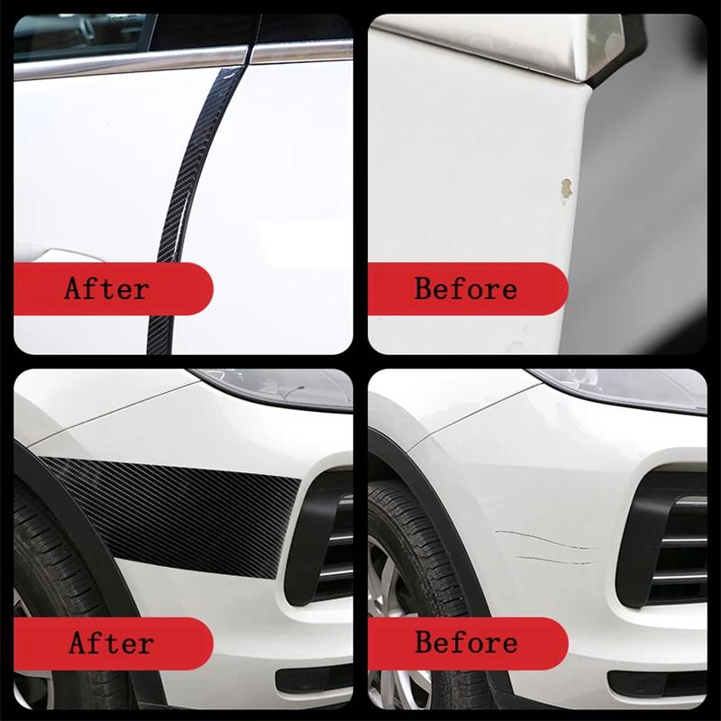 3/10M Carbon Fiber Car Stickers Auto Door Threshold Trunk Protective Strip Anti Scratch Tape Waterproof Decal Car Accessories
