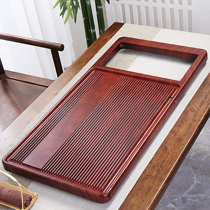 Solid Wood Office Tea Tray with Natural Grain