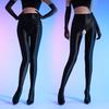 High-Cut Glossy Shiny Sheer Tights Leggings80Ddance Yoga European And American Cross-Border Sexy Open-Crotch Leg Socks