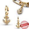 New Copper Me Series Infinity & Wing Medallion Charm Snake Pearlescent Mini Dangle Charm Fit Original Bracelet