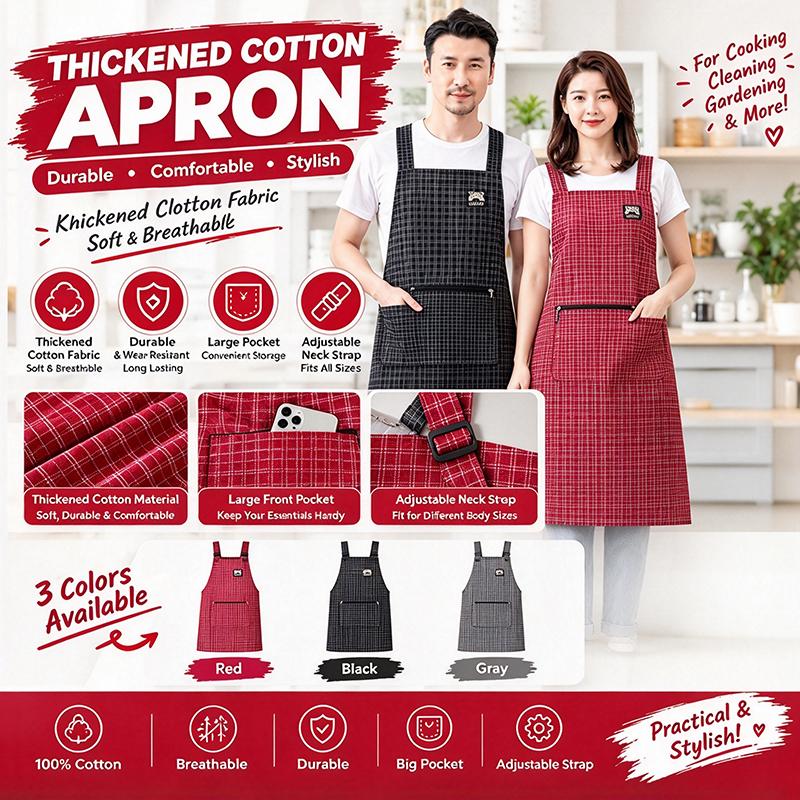 Kitchen Apron Fashionable Linen Striped Aprons For Restaurant Work Chef Waiter Adjustable Size Household Kitchen Cleaning Apron