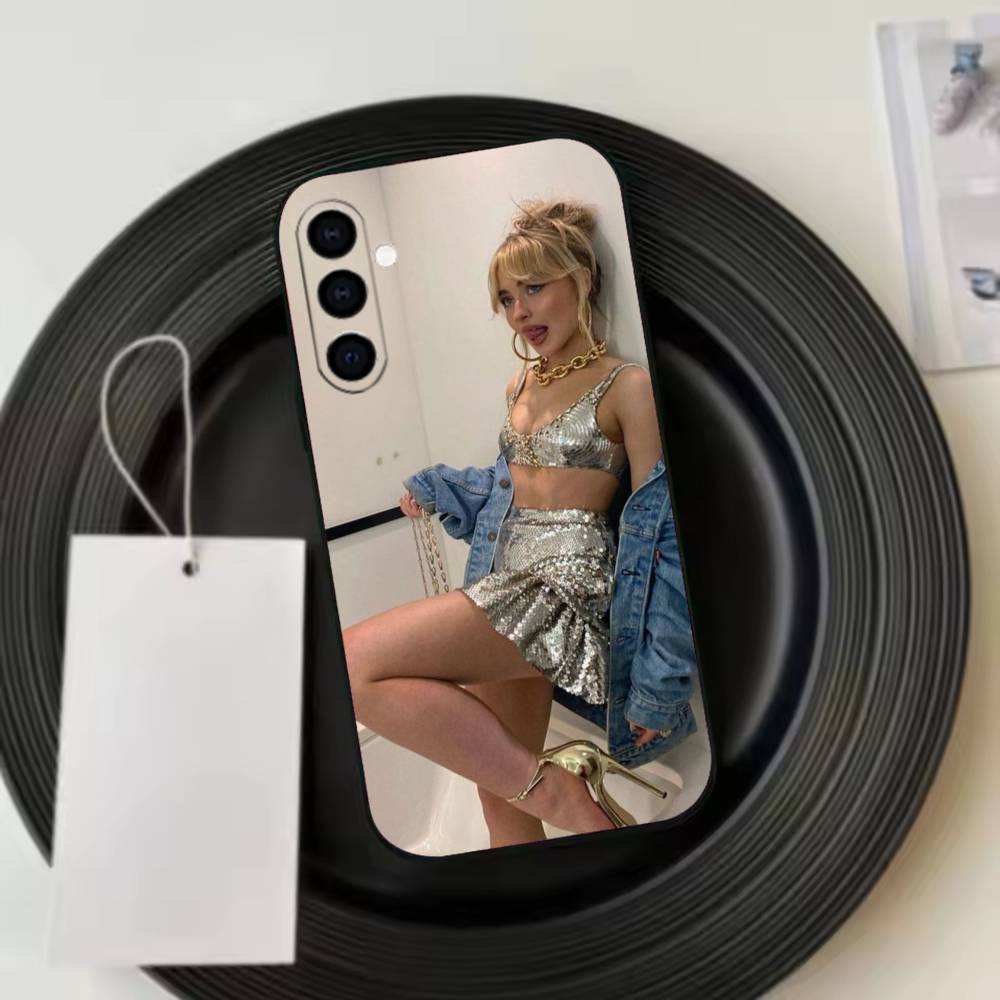 American Gen Z Pop Singer S-Sabrina Carpenter Phone Case For Samsung GalaxyA73,A72,A71,A70,A53,A52,A51,Soft Silicone Black Cover