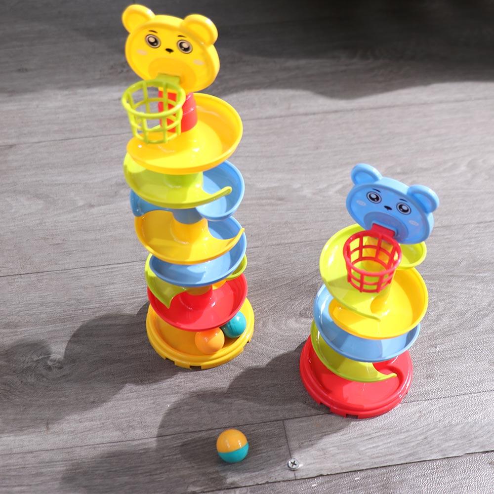 Rolling Ball Ball Drop Roll Swirling Tower Track Turn Around Toy Baby Puzzle Toy Spin Track Toy Set