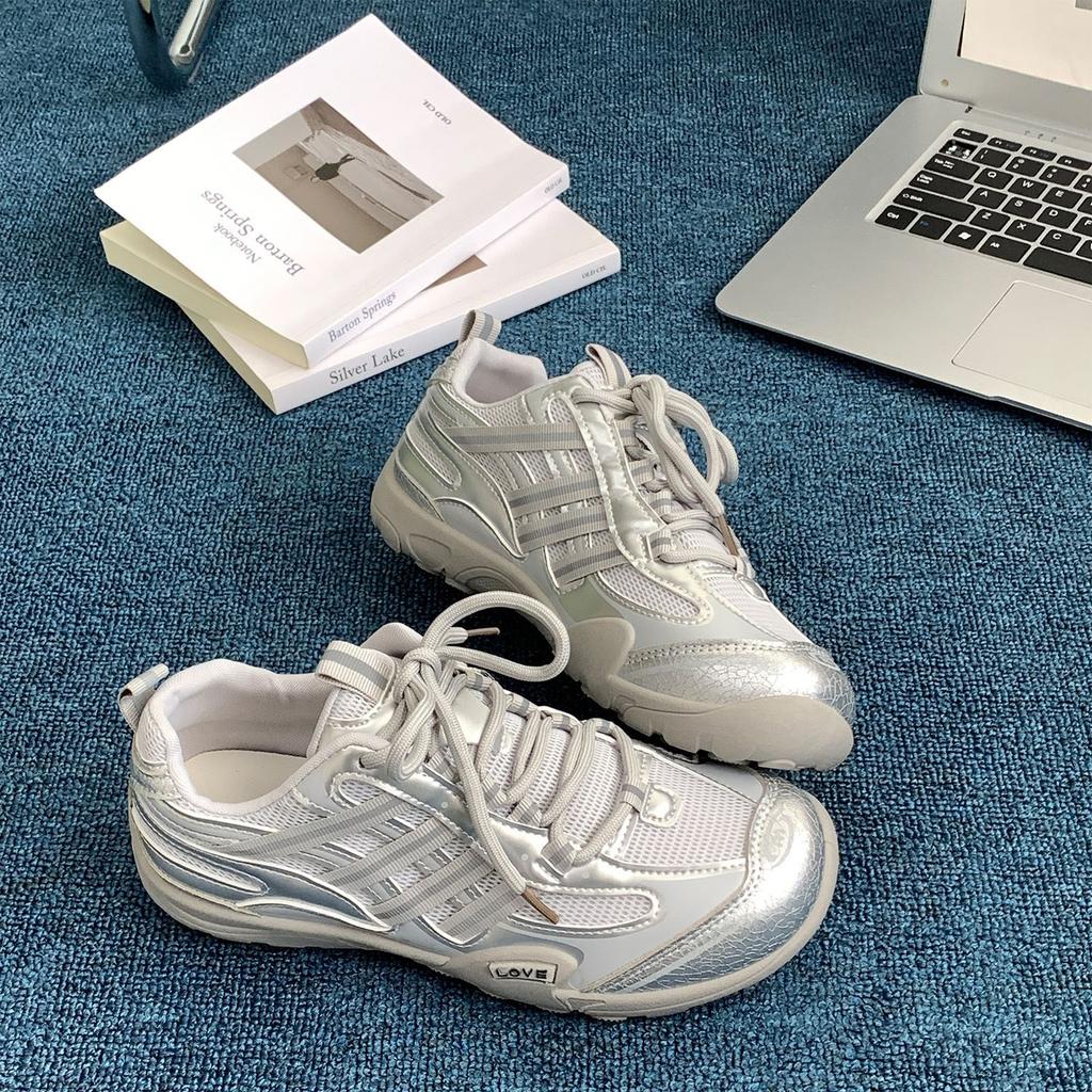 Retro Versatile Contrasting Color Splicing German Training Shoes Women's 2025 New Mesh Breathable, Comfortable and Lightweight Small Sports Shoes