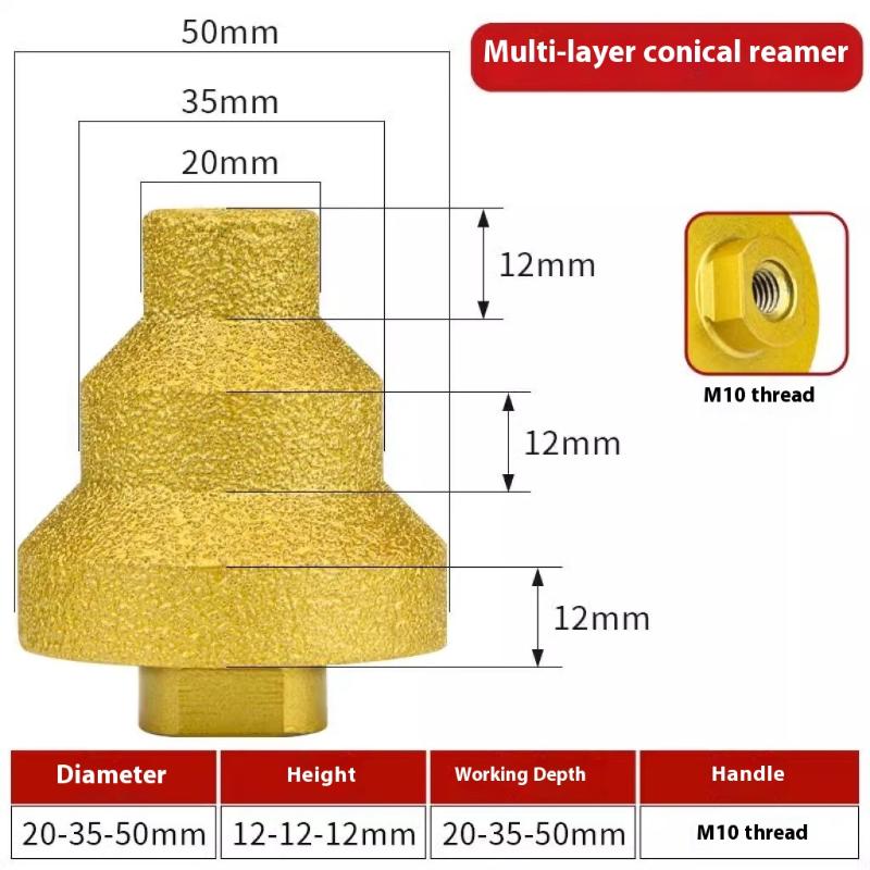 

M10/M14 Diamond Chamfer Router Bits Milling Tile Cuttermarble Concrete Reamer Masonry Drilling Crowns Construction Tool