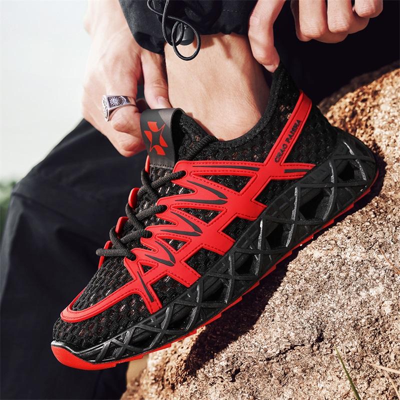 Sommer Herren Mesh Sneaker Outdoor Barfußschuhe Mann Watschuhe Atmungsaktiv Schnelltrocknend Herren Wassersneaker zapatos de playa