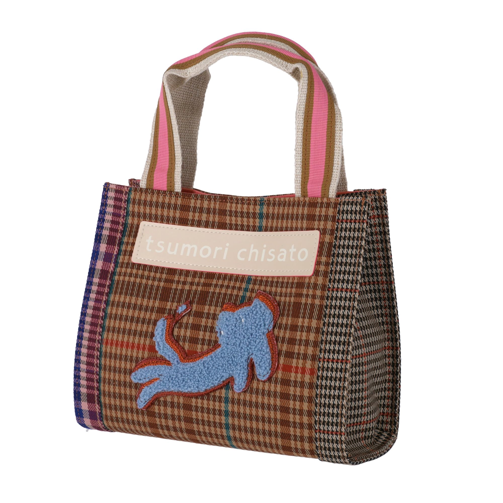 Сумка-клатч Tsumori Chisato Frame Check Kiraneko Розового цвета