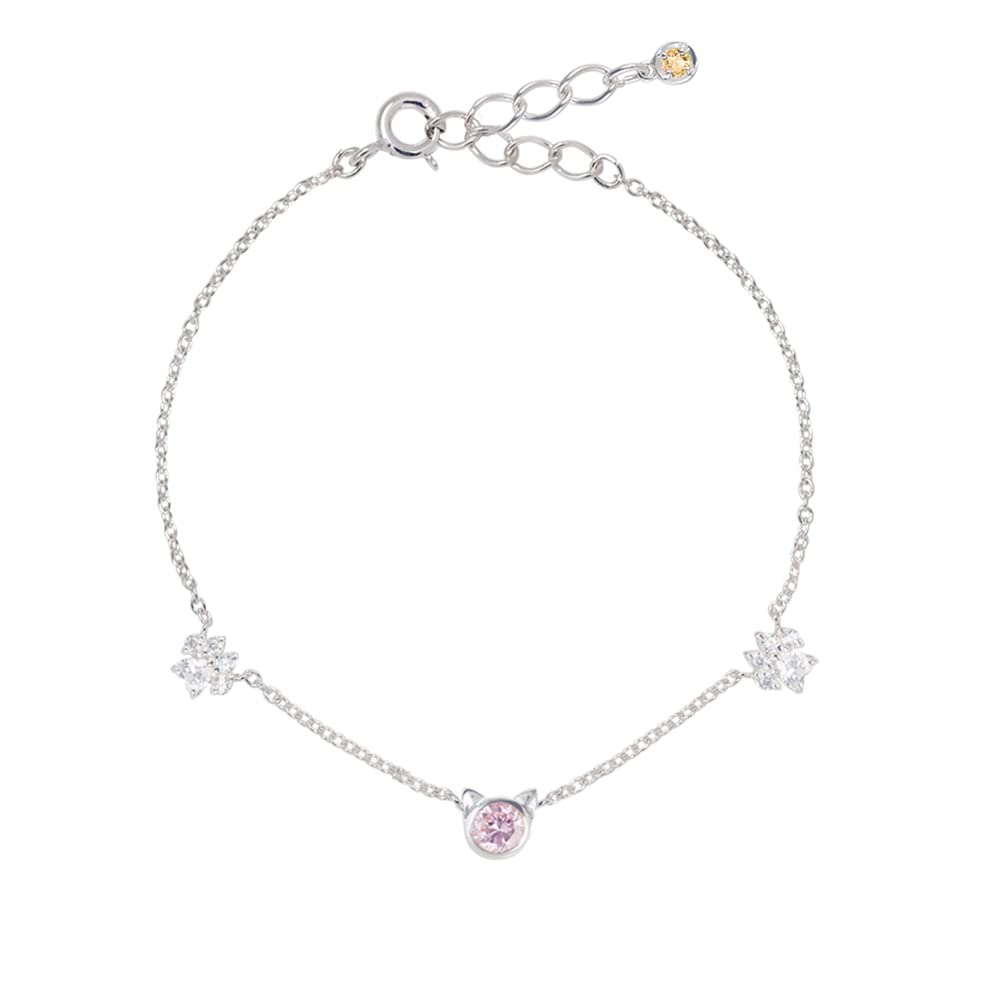 

Selectable Birthstone Bracelet Cat Jewel Paw Silver Cat [Future Angel] Women s & [MIB5107PCZ] (November Citrine)