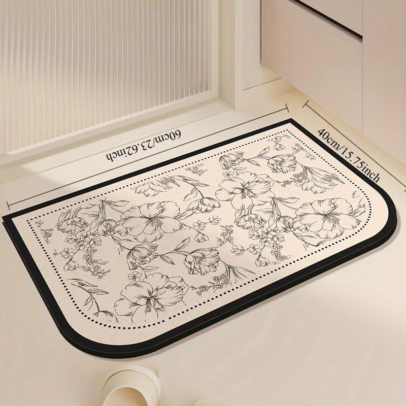 Bath Mat Non Slip Quick Dry Natural Diatomite Floor Pad for Bathroom Toilet Kitchen Entrance Easy Clean Home Use