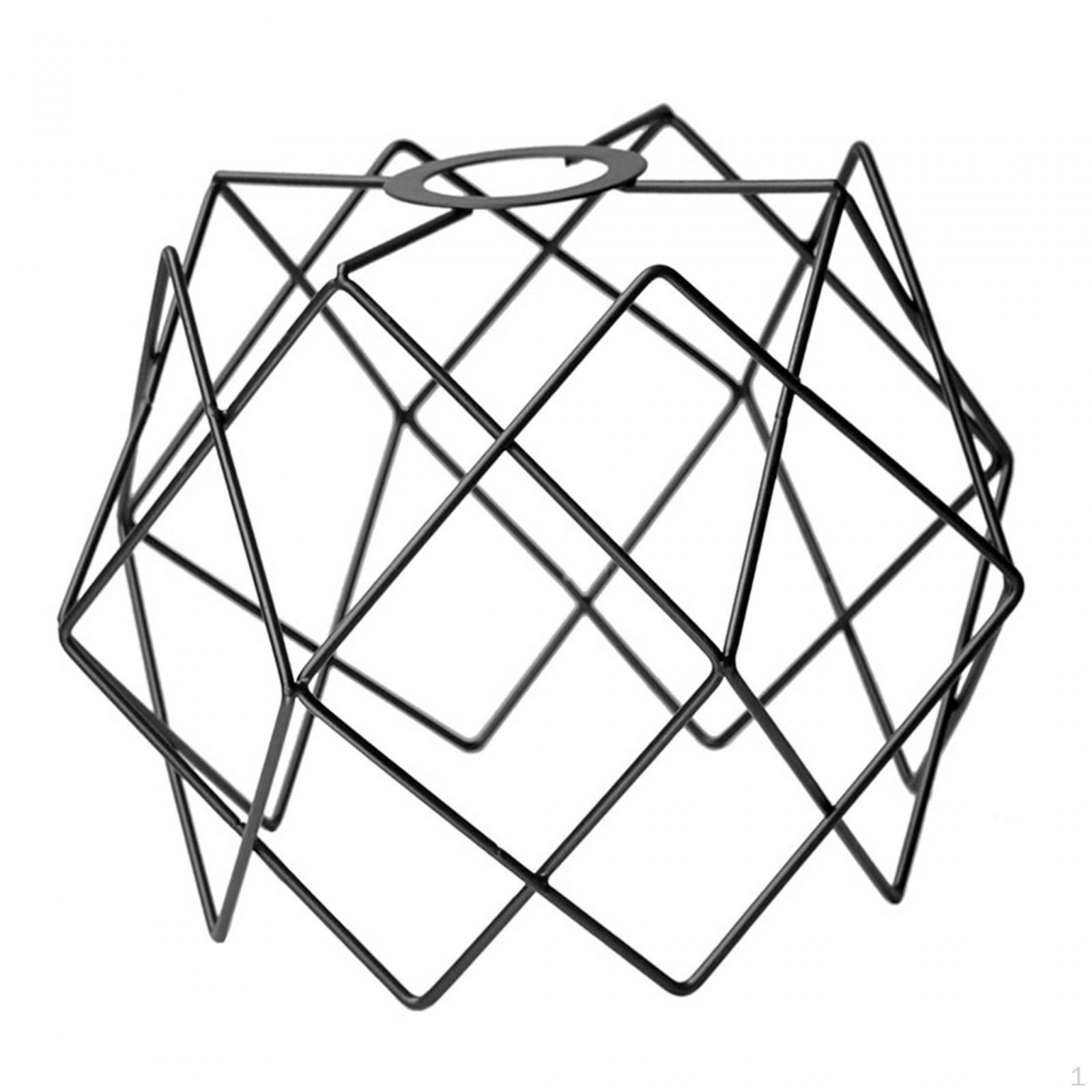 Metal Wire Cage Lampshade Bedside Light Shade Chandelier Lightweight Fashion Pendant Lamp for