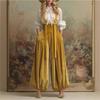 New Velvet Work Pants Women's Fashion Loose Belt Pants Women High Waist