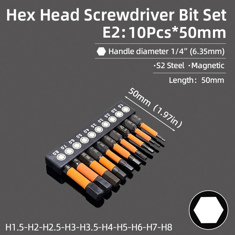 Sechskant-Inbusschlüssel-Schraubendreher-Bit-Set, magnetisch, Kreuzschlitz, Torx, Pflaume, manipulationssichere Bohrer, Schraubendreher, Handwerkzeuge