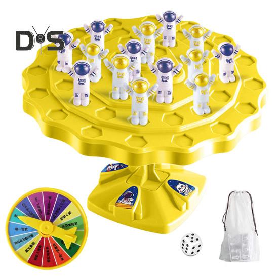 

Astronaut Balance Tree Семейная настольная игра-головоломка Игрушка для балансировки астронавтов Настольная игра с 60 мини-астронавтами для детей и взрослых Семейные встречи жёлтый