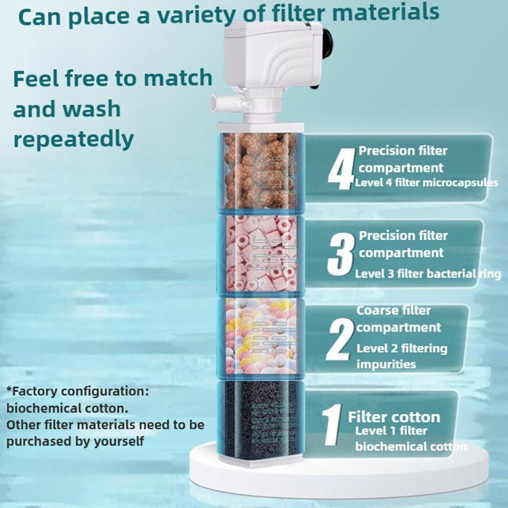 1Pcs 220V Air Oxygen Aerator Submersible Silent Wave Maker Durable Aquarium Filter Pump