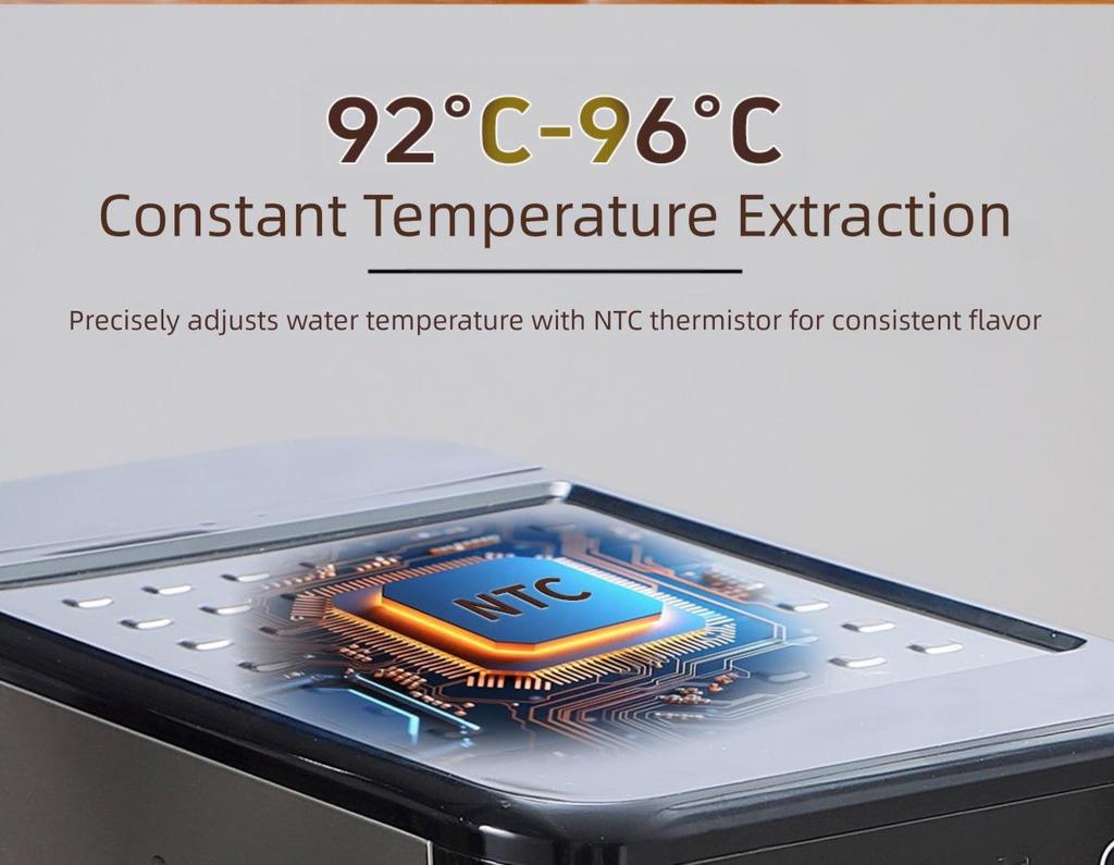 Italian Automatic Coffee Machine with Milk Frother and Color Screen Control