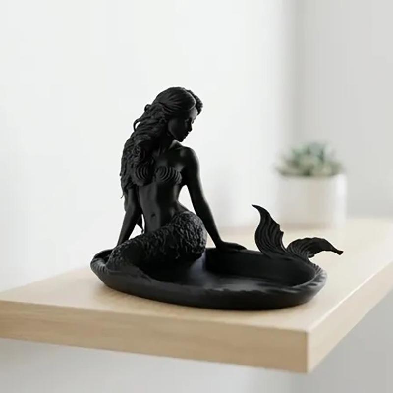 1PC New Product 3D Printing Mermaid Jewelry Tray, Mythical Decorative Disc, Dressing Table, Desktop Jewelry Storage Ornament