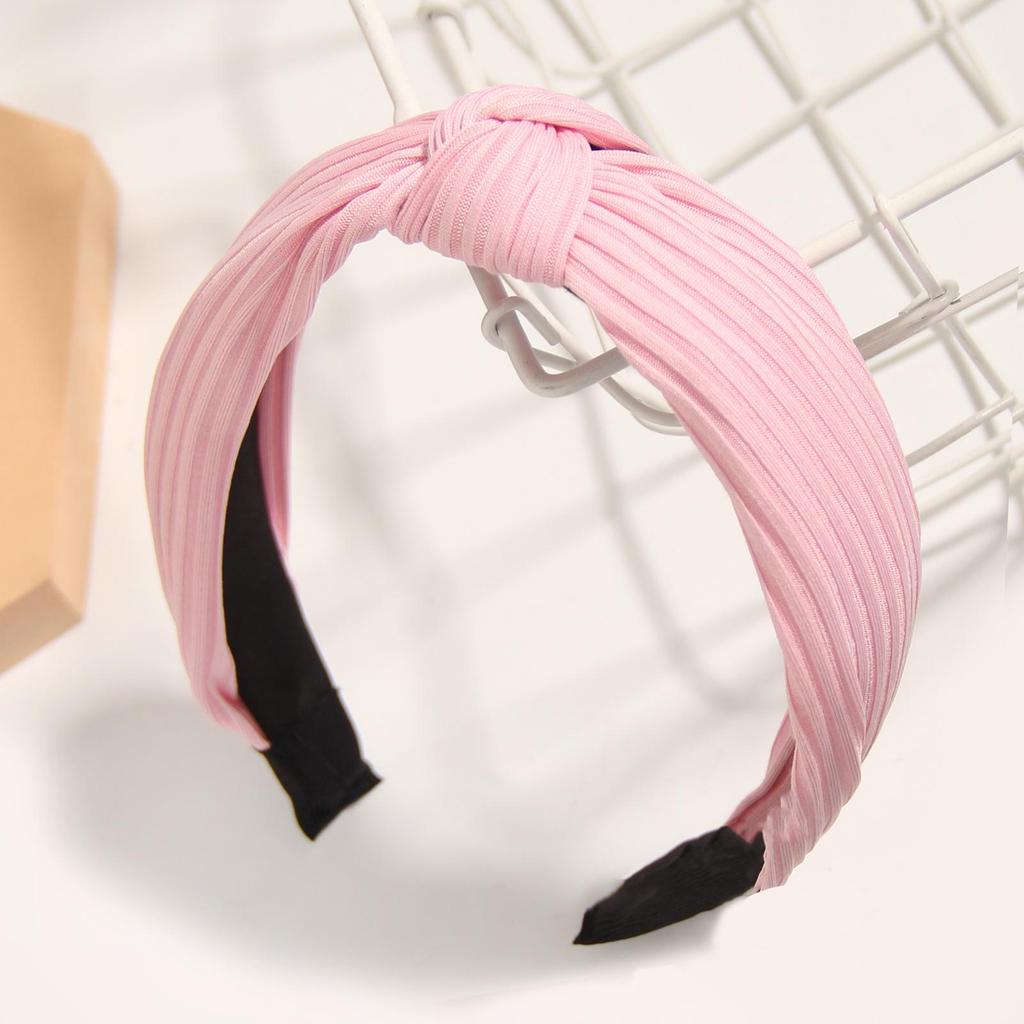 Duoling Korean Style Knotted Solid Color Headband for Women
