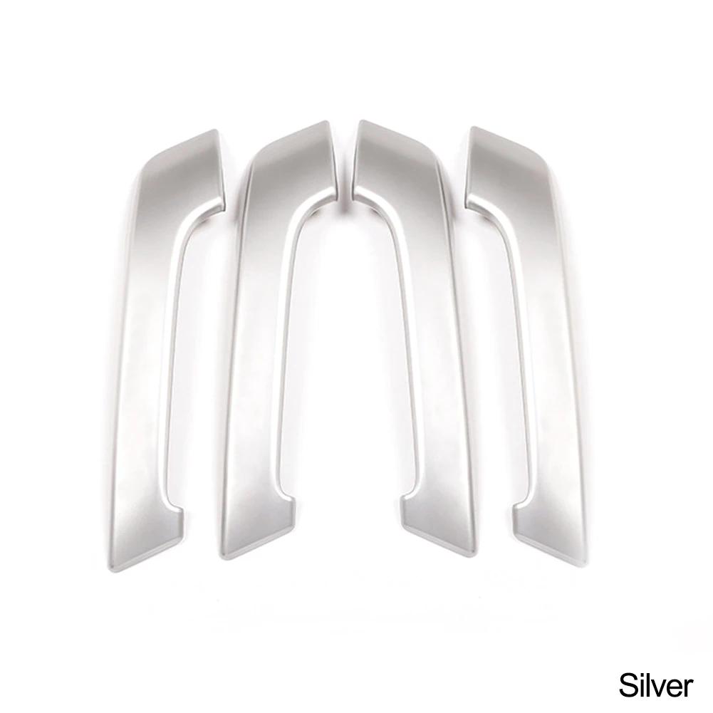 

Для Toyota Land Cruiser Prado FJ150 150 2010-2018 годов выпуска, аксессуары для салона автомобиля, 4 шт./компл., отделка ручек дверей салона автомобиля из АБС-пластика серебряный