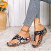 Toe sandals summer refreshing casual color slippers fashion large size car line fashion sandals