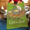 Game C-Cats S-Soup Throw Flannel Cozy Print Blanket, Portable, Durable Machine Washable Cute Cool