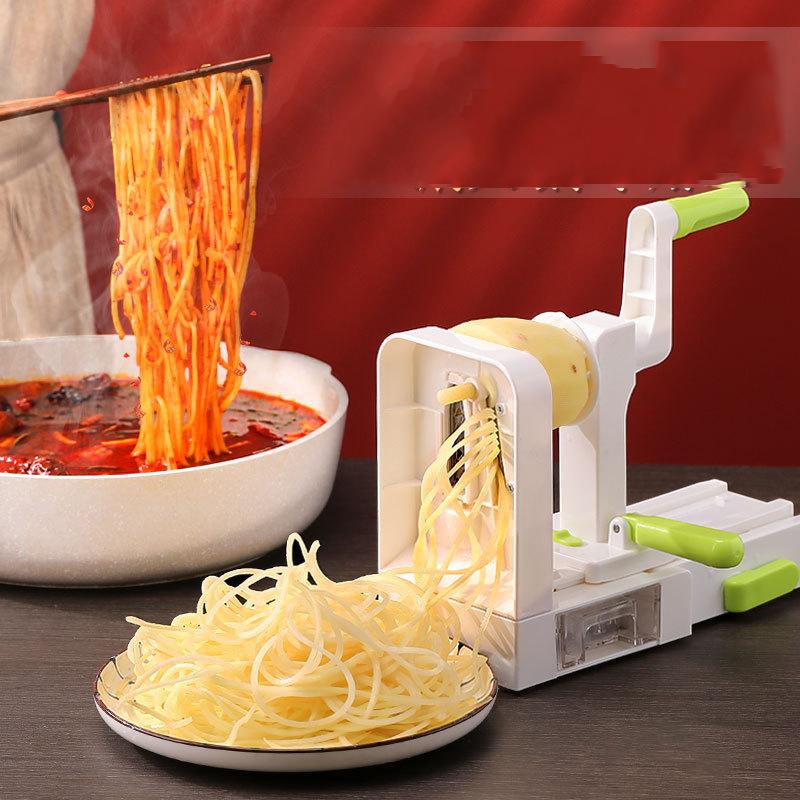 Potato Noodle Maker Stainless Steel Vegetable Spiralizer Multifunctional Vegetable Salad Slicer Fruit Graters bianco