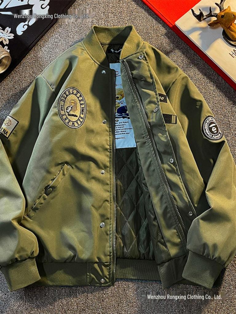 Men's Bomber Jacket: Spring & Autumn Baseball Style Outerwear