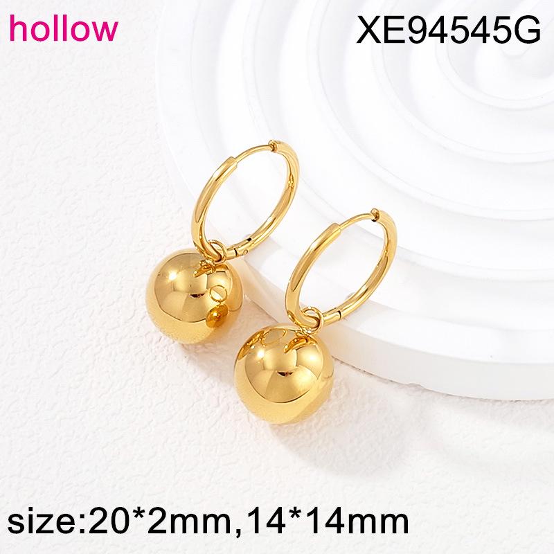 European 18K Gold-Plated Titanium Steel Geometric Earrings - Versatile Luxury Drop Earrings for Women