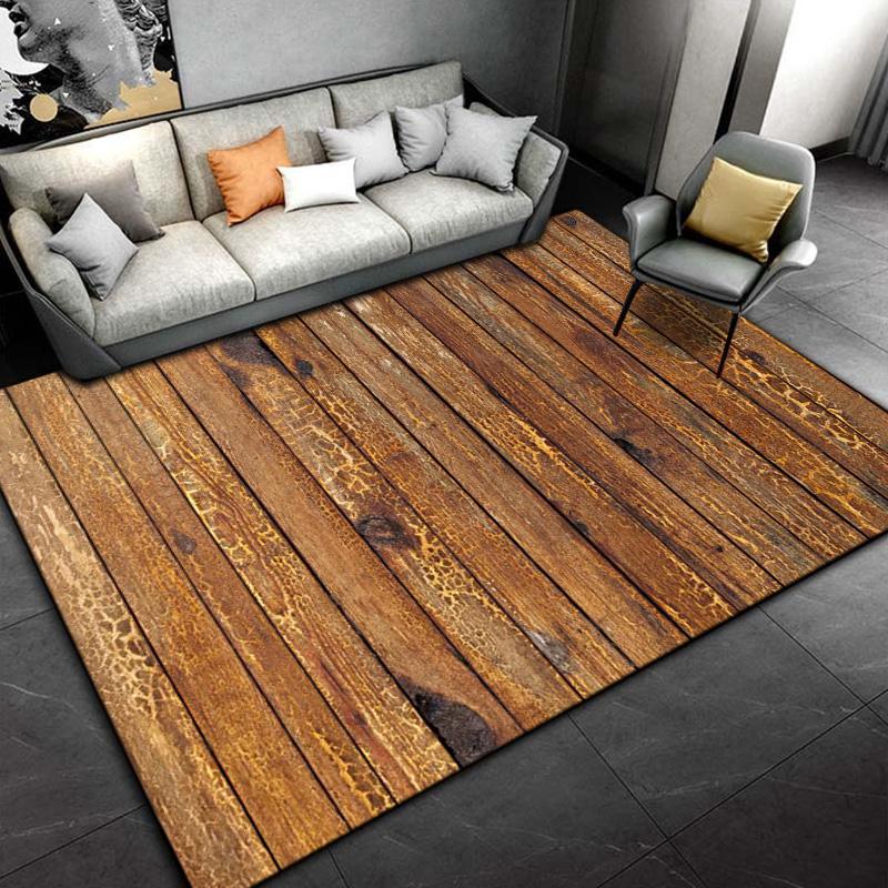 3D Wood Carpet for Bedroom Rug Long Kitchen Mat On The Floor Living Room Carpet Absorbent Non-slip Bathroom Area Rug Area Rug